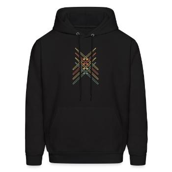 Retro Drumsticks Drummer Gifts Drums - Men's Hoodie - black - Front - Elias (183cm)