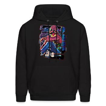 Macho Sunrise Man - Men's Hoodie - black - Front - Elias (183cm)