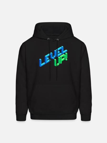 Level Up - Men's Hoodie - black