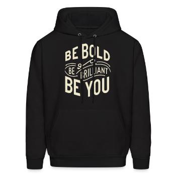 Be bold be brilliant be you - Men's Hoodie - black - Front - Elias (183cm)