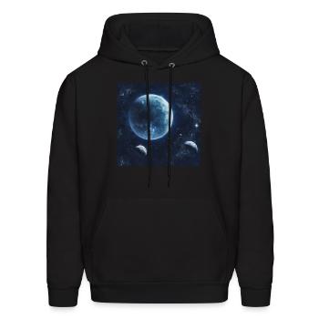 moonShirt - Men's Hoodie - black - Front - Elias (183cm)