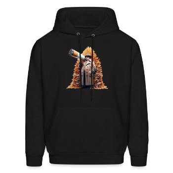 Big Smoker - Men's Hoodie - black - Front - Elias (183cm)