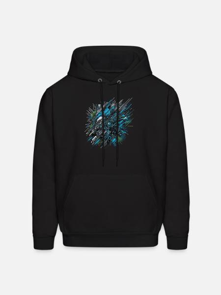 Neural Network Velocity - Men's Hoodie - black