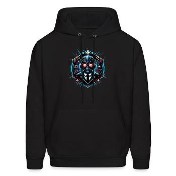 Geek futuristic logo - Men's Hoodie - black - Front - Elias (183cm)