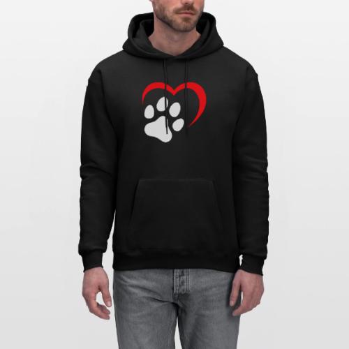 Heart and Paw Print - Men's Hoodie