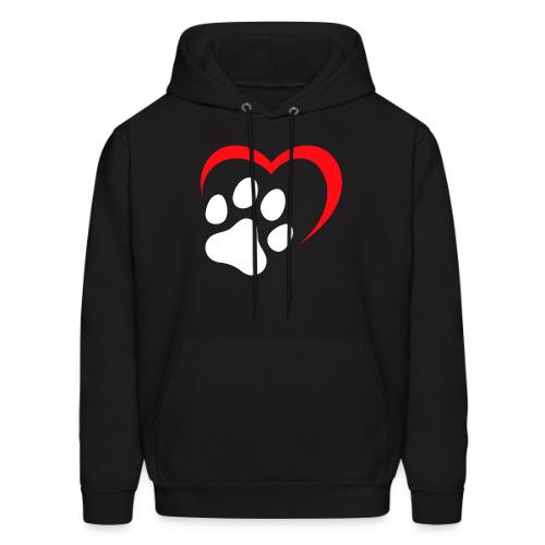 Heart and Paw Print - Men's Hoodie