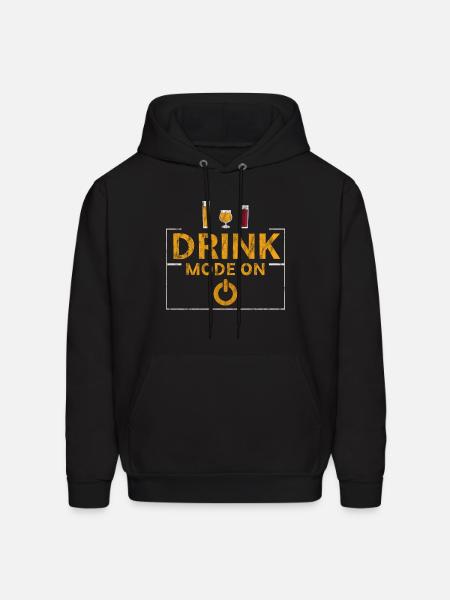Drink Mode On 5 - Men's Hoodie - black
