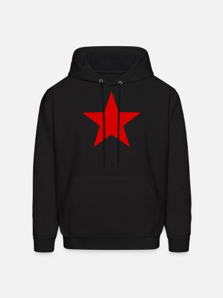 red star - Men's Hoodie - black