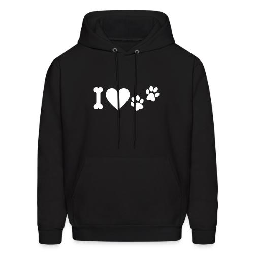 I Love Dog Prints - Men's Hoodie