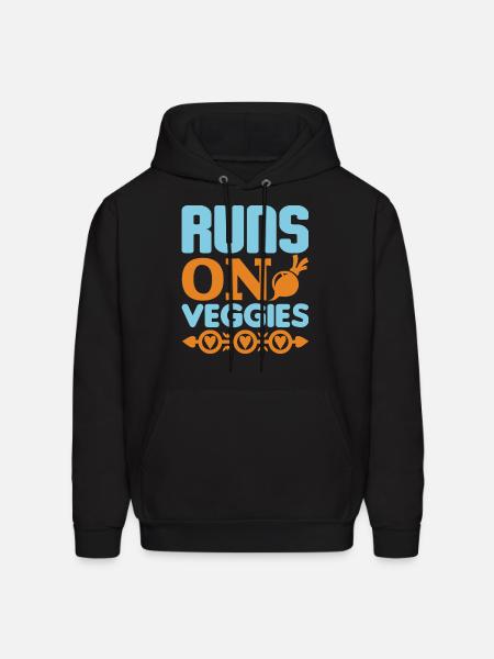 Live vegan live well - Men's Hoodie - black