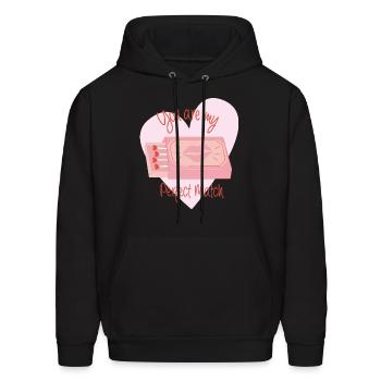 You are my perfect match - Men's Hoodie - black - Front - Elias (183cm)
