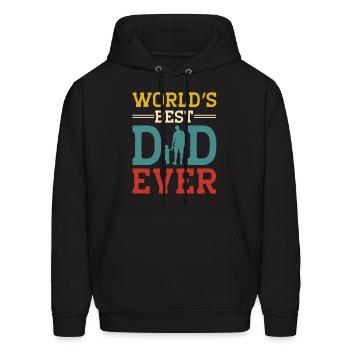 World s Best Dad Ever Shirt - Men's Hoodie - black - Front - Elias (183cm)