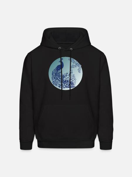 PEACOCK - Men's Hoodie - black