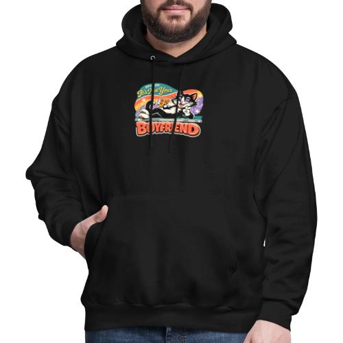 Sassy Cat Pride Pizza Retro Comic - Men's Hoodie