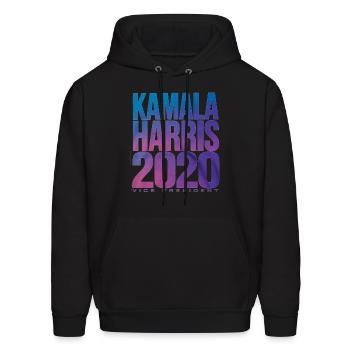 kamala harris - Men's Hoodie - black - Front - Elias (183cm)