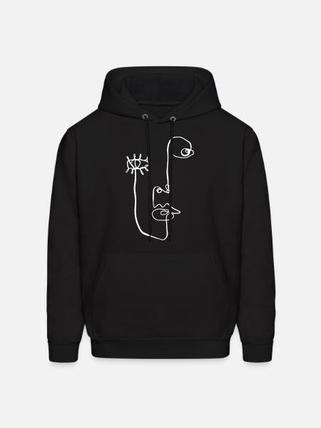 Face Line - Men's Hoodie - black