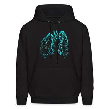 Mothman - Men's Hoodie - black - Front - Elias (183cm)