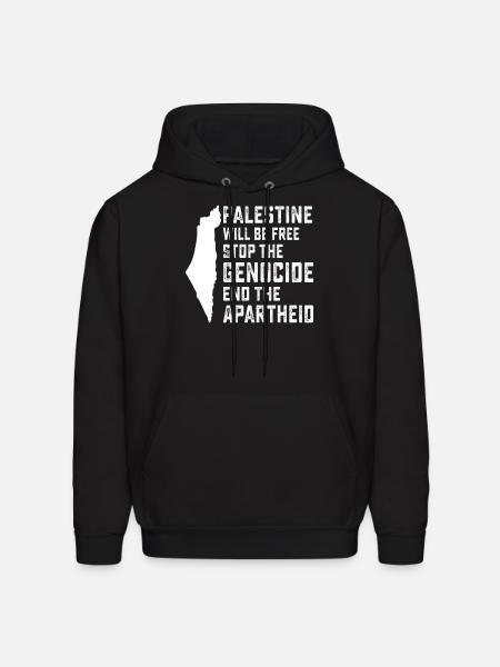 Palestine Will Be Free Stop The Genocide End - Men's Hoodie - black