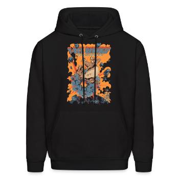 T-Rex Revenge - Men's Hoodie - black - Front - Elias (183cm)