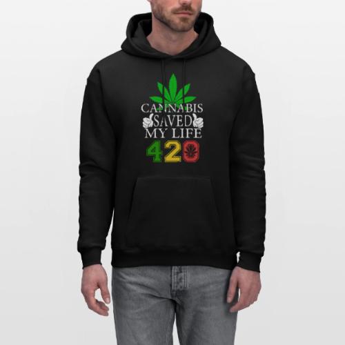 Joyous 420 Saving Herb Weed Marijuana Design - Men's Hoodie