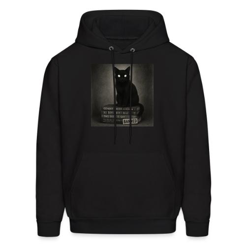 Cat on Banned Books - Men's Hoodie