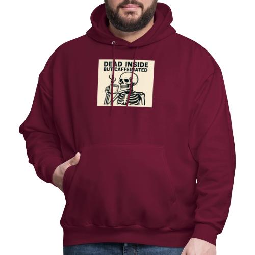 Skeleton Sipping Coffee - Men's Hoodie