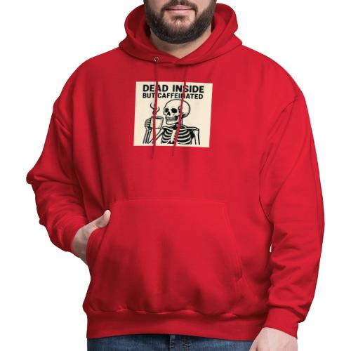 Skeleton Sipping Coffee - Men's Hoodie