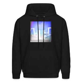 Stay bright - Men's Hoodie - black - Front - Elias (183cm)