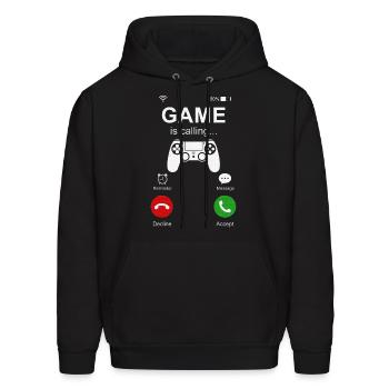 Game Is Calling Gamer Video Games Gaming - Men's Hoodie - black - Front - Elias (183cm)