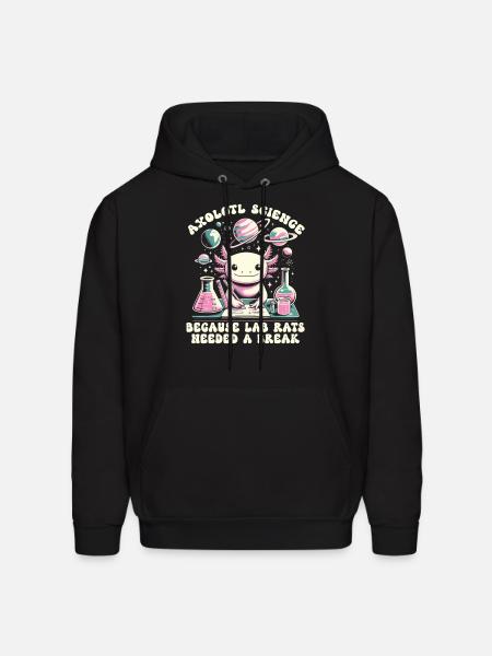 Axolotl Science Teacher Mexican Salamander - Men's Hoodie - black