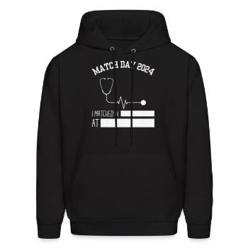 Match Day 2024 Residency i Matched Medical - Men's Hoodie - black - Front - Elias (183cm)