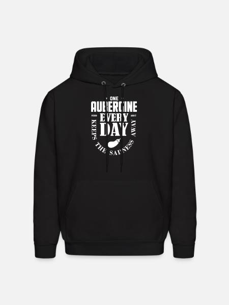 aubergine every day - Men's Hoodie - black