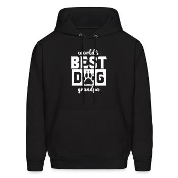 World s Best Dog Grandpa - Men's Hoodie - black - Front - Elias (183cm)