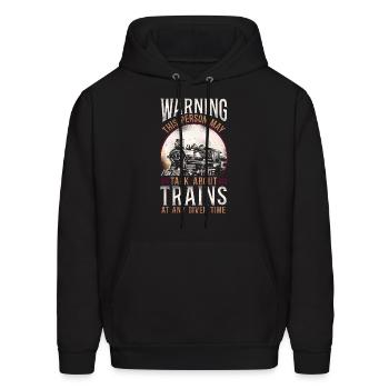 Steam Train Driver Trainspotting - Men's Hoodie - black - Front - Elias (183cm)