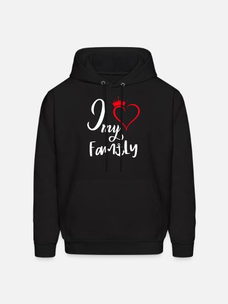 I love my family - Men's Hoodie - black