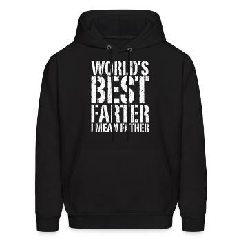 Mens World s Best Farter I Mean Father - Men's Hoodie - black - Front - Elias (183cm)
