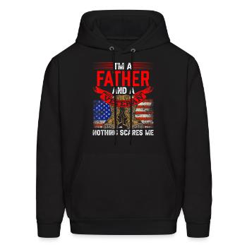Father And Veteran Nothing Scares Me Relatives Ve - Men's Hoodie - black - Front - Elias (183cm)