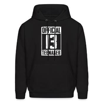 OFFICIAL 13 TEENAGER - Men's Hoodie - black - Front - Elias (183cm)