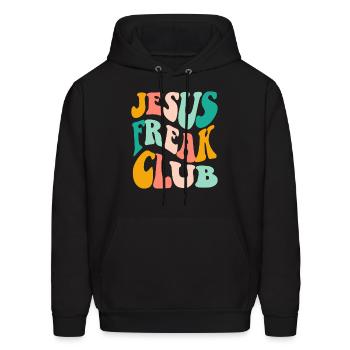 Jesus-Freak Club Bible Verse Jesus-Lover Empathy - Men's Hoodie - black - Front - Elias (183cm)