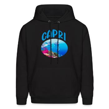 Cruise Capri Italy Ferry Turquoise Sea Cruising Is - Men's Hoodie - black - Front - Elias (183cm)