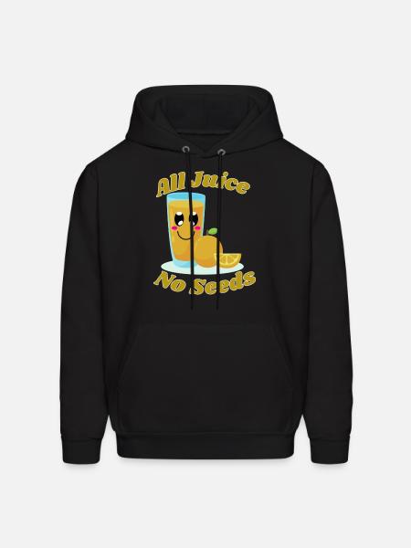 All juice no seeds - Men's Hoodie - black