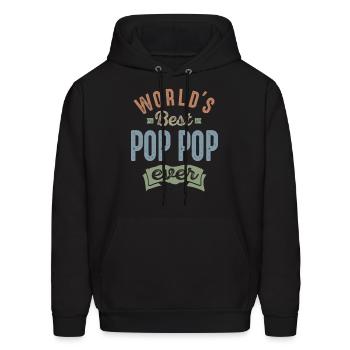 World s Best PopPop - Men's Hoodie - black - Front - Elias (183cm)
