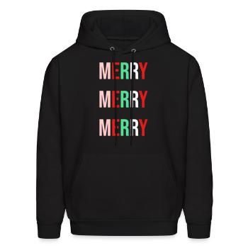 Merry Merry Merry - Men's Hoodie - black - Front - Elias (183cm)