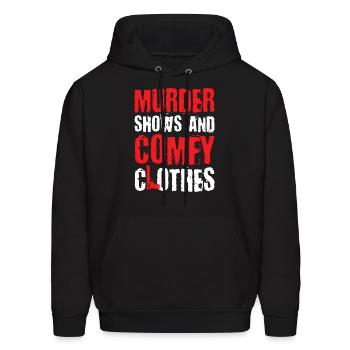 Murder Shows And Comfy Crime Shows - Men's Hoodie - black - Front - Elias (183cm)