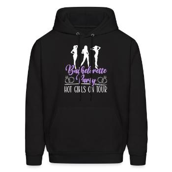 Bachelorette Party Hen Night Wedding Day Team - Men's Hoodie - black - Front - Elias (183cm)
