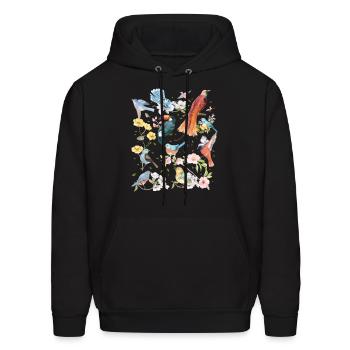 Bird Types Of Birds - Men's Hoodie - black - Front - Elias (183cm)