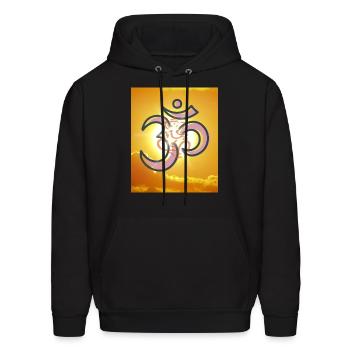 om - Men's Hoodie - black - Front - Elias (183cm)