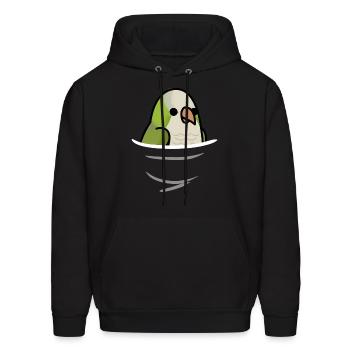 Quaker Parrot Light Pocket Birds Range - Men's Hoodie - black - Front - Elias (183cm)