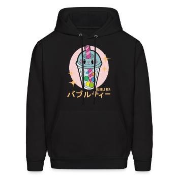 Cute bubble tea - Men's Hoodie - black - Front - Elias (183cm)