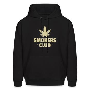 Smokers Club - Men's Hoodie - black - Front - Elias (183cm)